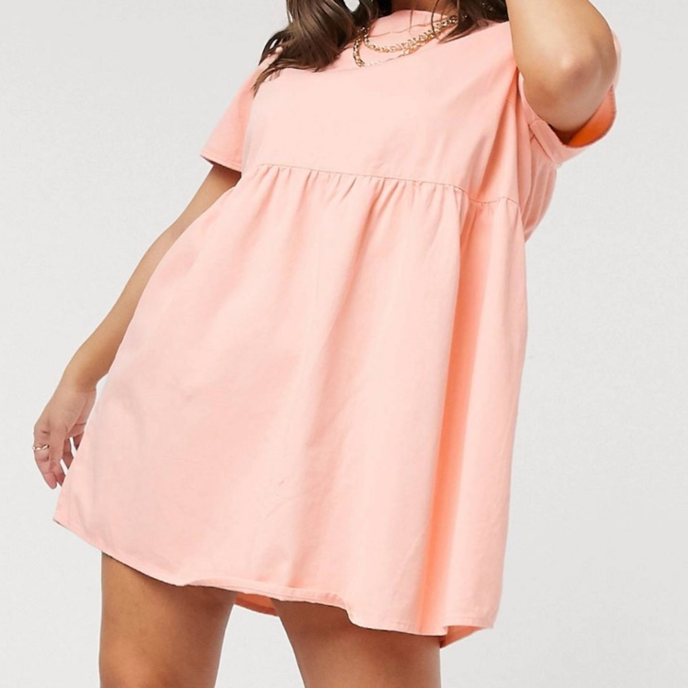 👑 ASOS Curve London Soft Denim Smock Dress